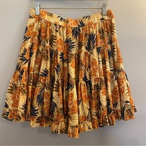 Anthropologie Sundays Laurel Retro Floral Skirt